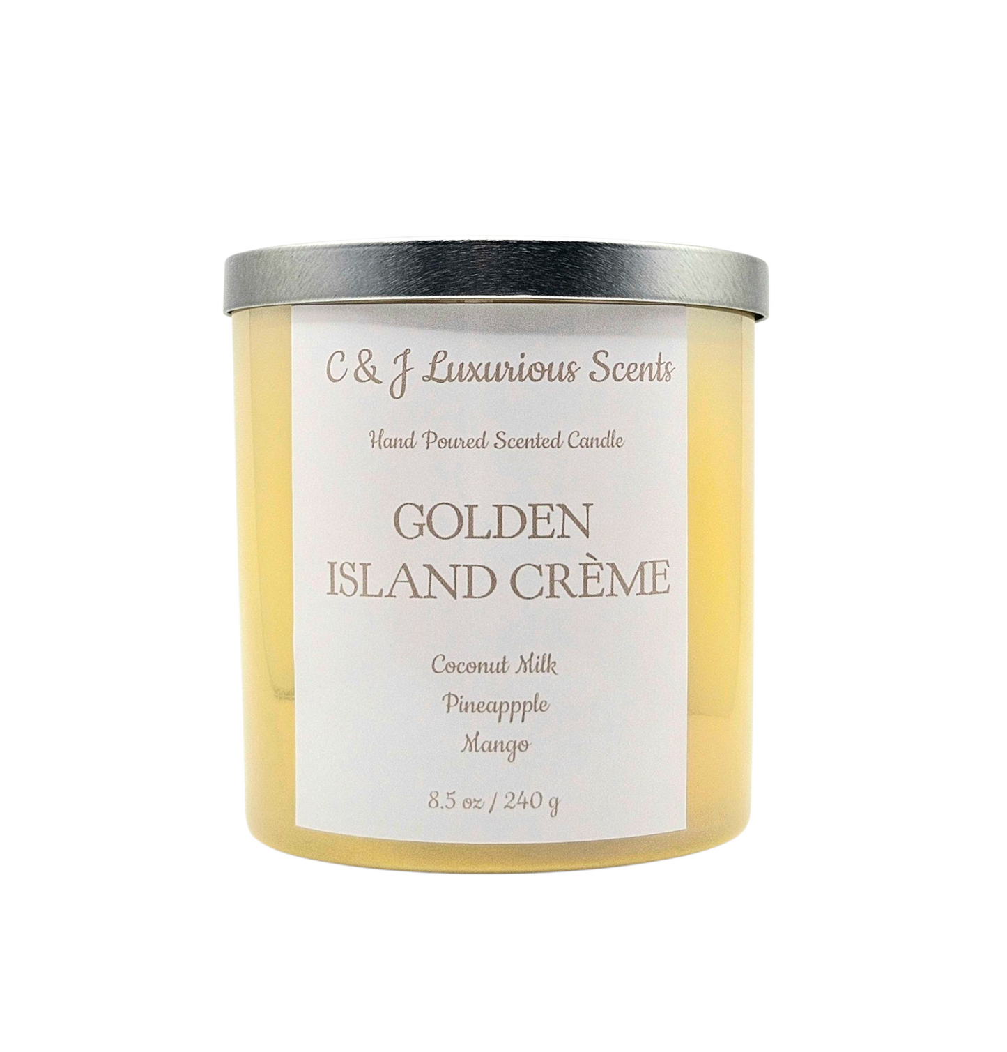 Golden Island Crème Single Wick Candles
