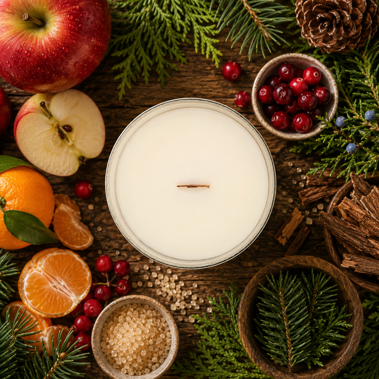 Enchanted Orchard Evergreens Single Wick Candle
