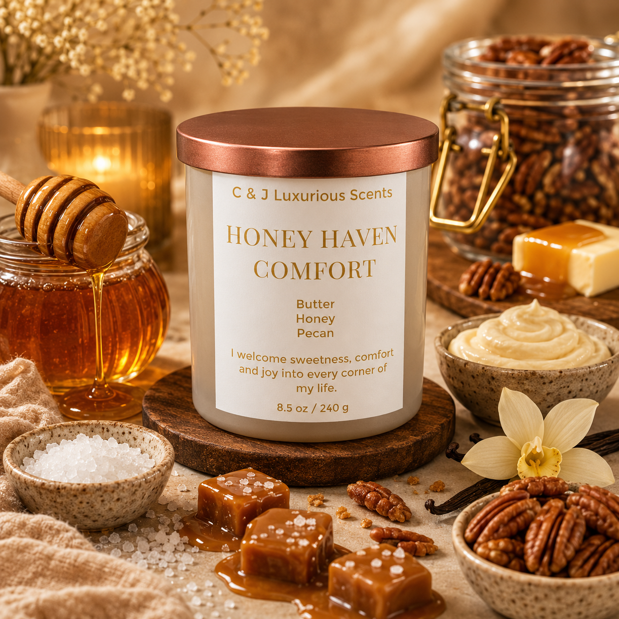 Honey Haven Comfort Single Wick Candle