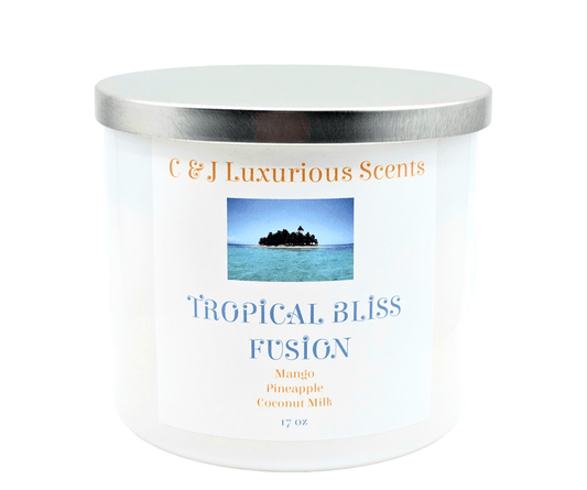 Tropical Bliss Fusion 3-Wick Candles - C & J Luxurious Scents