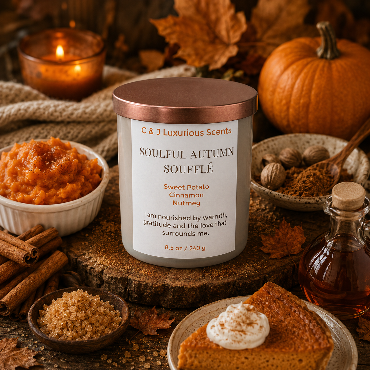 Soulful Autumn Soufflé Single Wick Candle