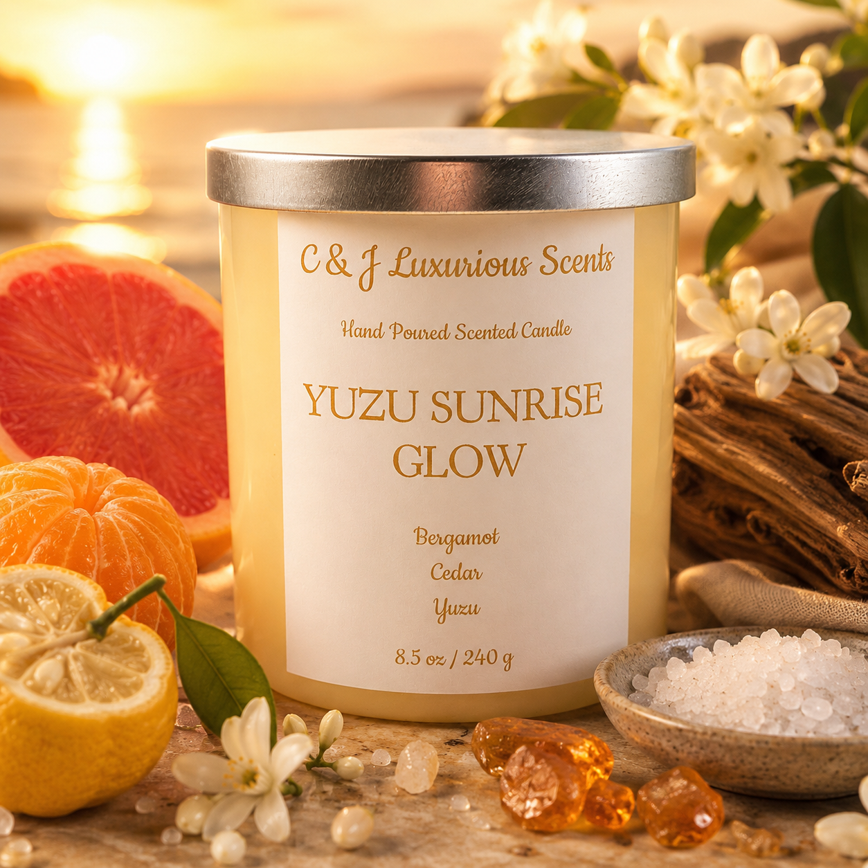 Yuzu Sunrise Glow Single Wick Candle