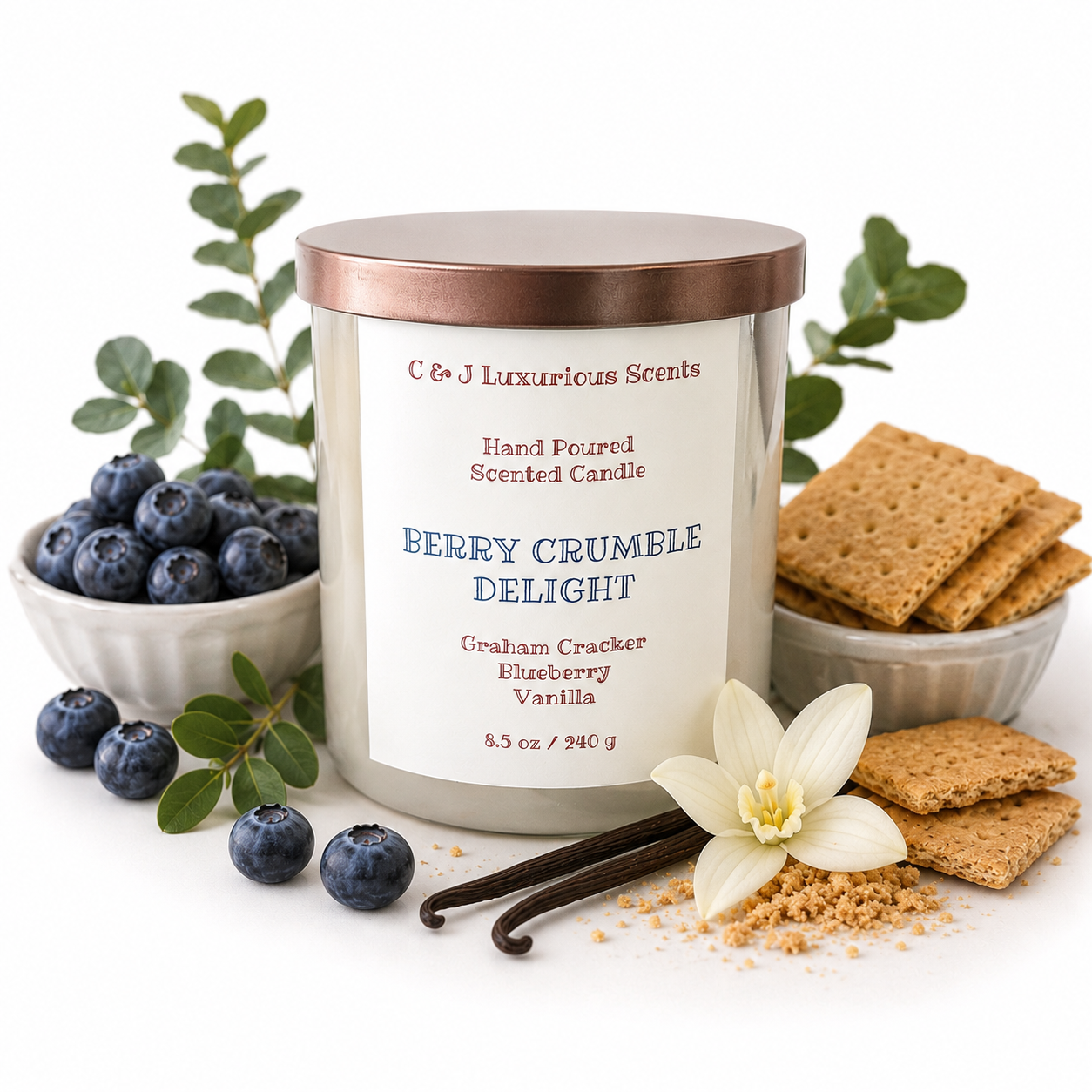 Berry Crumble Delight Single Wick Candle