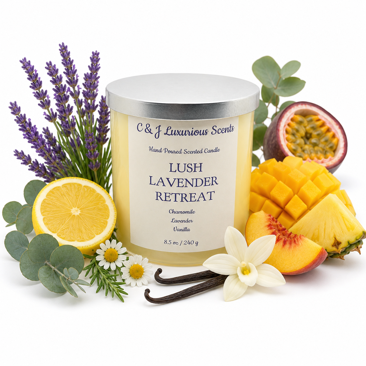 Lush Lavender Retreat Single Wick Candle