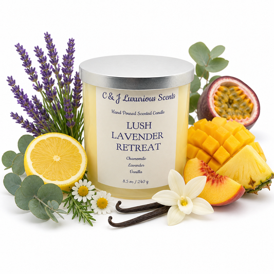 Lush Lavender Retreat Single Wick Candle