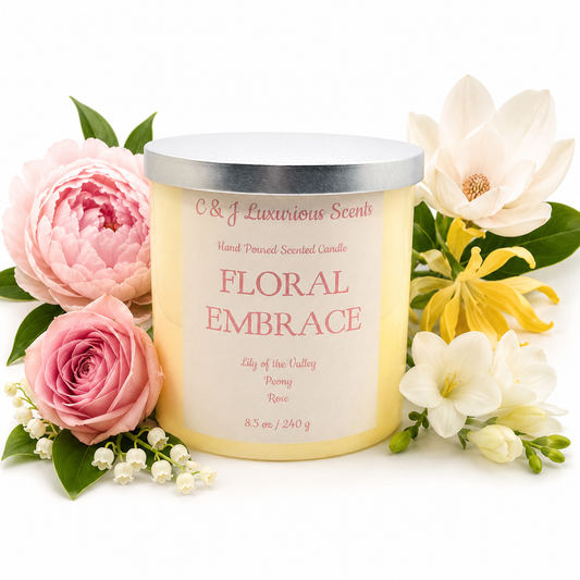 Floral Embrace Single Wick Candle
