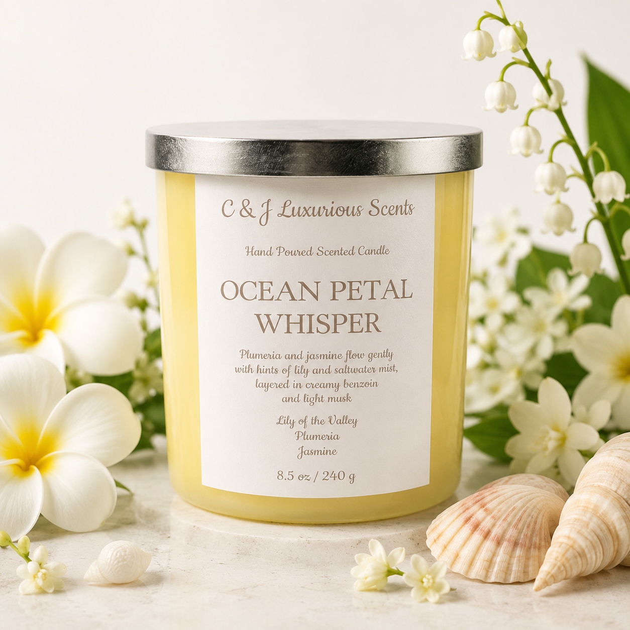 Ocean Petal Whisper Single Wick Candle
